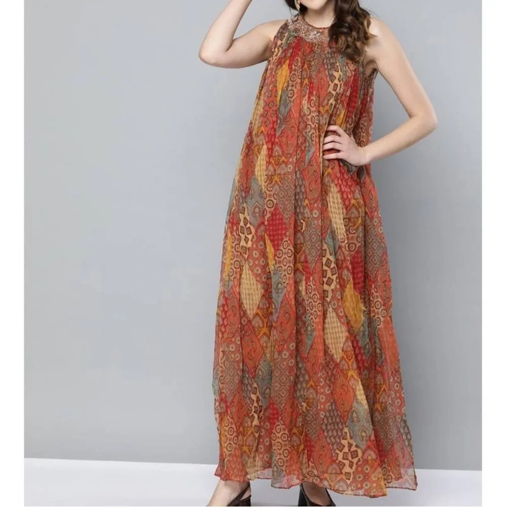 Soft Surroundings Vanessa Beaded Maxi Dress
